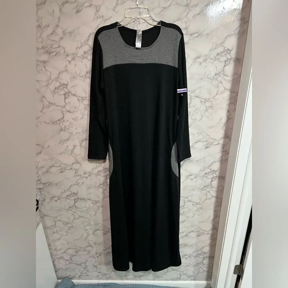 GO COUTURE Maxi Black Dress Size L